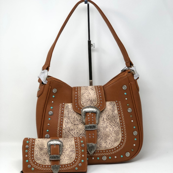 Montana West Handbags - Montana West Buckle Hobo Handbag+ Wallet